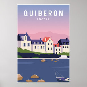 Quiberon Frankrijk Reizen Vintage Kunst Poster