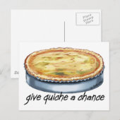 Quiche een kans geven briefkaart (Voorkant / Achterkant)
