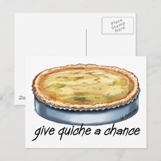 Quiche een kans geven briefkaart (Voorkant / Achterkant)