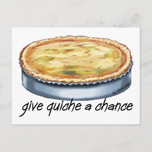 Quiche een kans geven briefkaart (Voorkant)