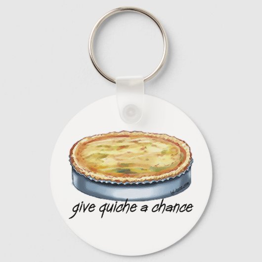 Quiche een kans geven sleutelhanger (Voorkant)