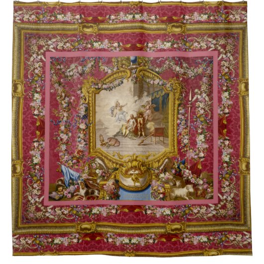 Quichotte Girly Baroque Old World Douchegordijn (Voorkant)