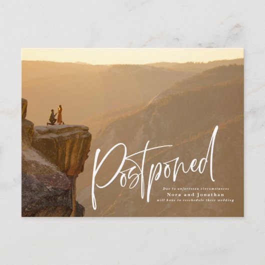 Quick Brush Script Uitstel Briefkaart (Voorkant)