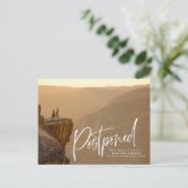 Quick Brush Script Uitstel Briefkaart (Staand voorkant)