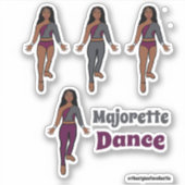 Quick Change Dancer Stickers Bourgogne Grijs (Voorkant)