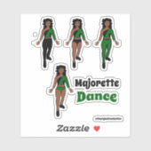 Quick Change Dancer Stickers Groen Zwart (Vel)