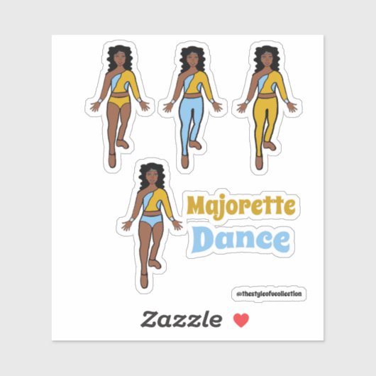Quick Change Dancer Stickers Lichtblauw geel (Vel)