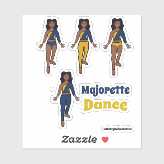 Quick Change Dancer Stickers Navy Geel (Vel)