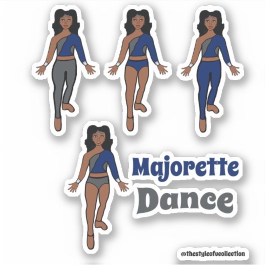 Quick Change Dancer Stickers Navy Grey (Voorkant)