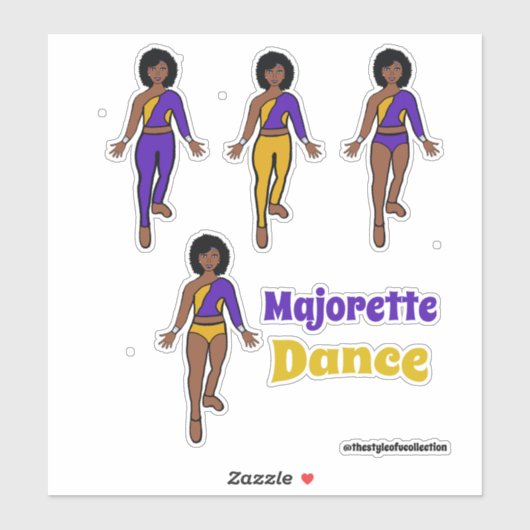 Quick Change Dancer Stickers Paarse Geel (Vel)