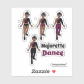 Quick Change Dancer Stickers Zwart Bourgogne (Vel)