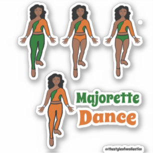 Quick Change Danser Stickers Groen Oranje