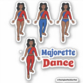 Quick Change danser Stickers rood blauw (Voorkant)