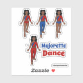 Quick Change danser Stickers rood blauw (Vel)