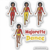 Quick Change danser Stickers rood geel (Voorkant)