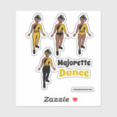 Quick Change danser Stickers zwart geel (Vel)