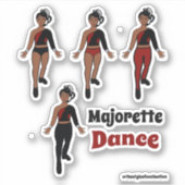 Quick Change danser Stickers zwart rood (Voorkant)