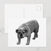 Quick Cheer Bulldog Briefkaart (Voorkant / Achterkant)