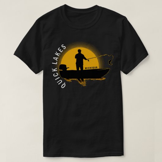 Quick Lakes Vist Michigan Sunrise T-shirt (Design voorkant)