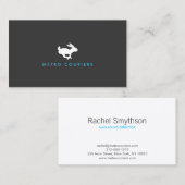 Quick Rabbit Logo (grijs) Visitekaartje (Voorkant / Achterkant)