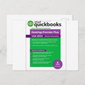 Quickbooks Desktop Premier 2024- intquickbooks.com Briefkaart (Voorkant / Achterkant)