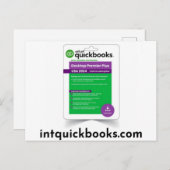 Quickbooks Desktop Premier 2024- intquickbooks.com Briefkaart (Voorkant / Achterkant)