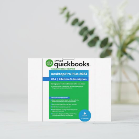 Quickbooks Desktop Pro 2023 - intquickbooks.com Briefkaart (Staand voorkant)