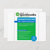 Quickbooks Desktop Pro 2023 - intquickbooks.com Briefkaart (Voorkant / Achterkant)