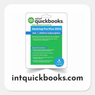 Quickbooks Desktop Pro 2024 - intquickbooks.com Vierkante Sticker
