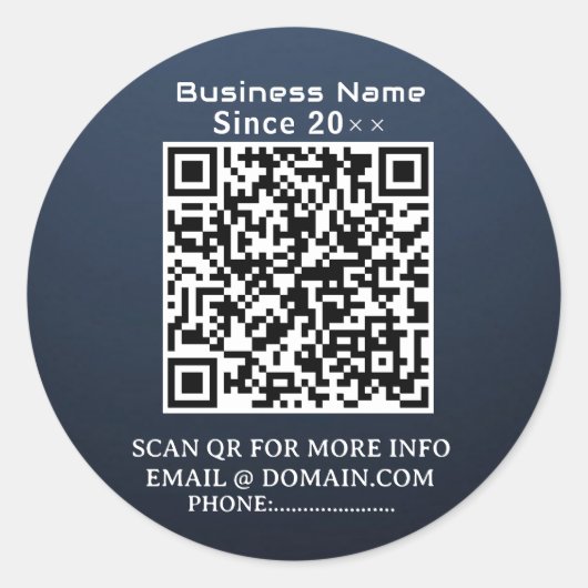 QuickConnect: Zakelijke QR Code Sticker (Voorkant)