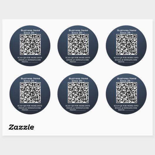 QuickConnect: Zakelijke QR Code Sticker (Vel)
