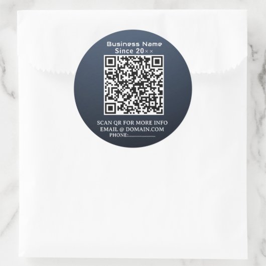 QuickConnect: Zakelijke QR Code Sticker (Tas)
