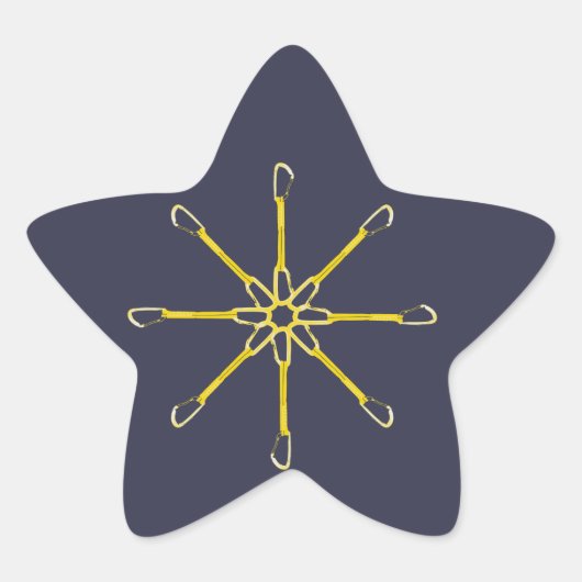 Quickdraw Flower Ster Sticker (Voorkant)