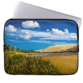 Quicksand stream vlakbij 90-Mile Beach, Nieuw-Zeel Laptop Sleeve