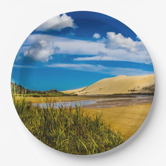 Quicksand stream vlakbij 90-Mile Beach, Nieuw-Zeel Papieren Bordje (Voorkant)