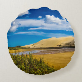 Quicksand stream vlakbij 90-Mile Beach, Nieuw-Zeel Rond Kussen