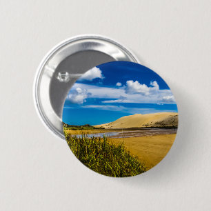 Quicksand stream vlakbij 90-Mile Beach, Nieuw-Zeel Ronde Button 5,7 Cm