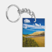 Quicksand stream vlakbij 90-Mile Beach, Nieuw-Zeel Sleutelhanger (Voorkant Links)