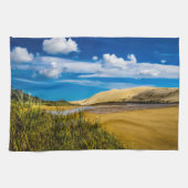 Quicksand stream vlakbij 90-Mile Beach, Nieuw-Zeel Theedoek (Horizontaal)