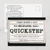 Quickstep Clipper zeilschepen 1859 Briefkaart (Voorkant / Achterkant)