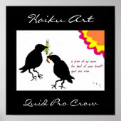 Quid Pro Crow Haiku Art Print (Voorkant)