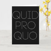 Quid Pro Quo Kaart (Gele Bloem)