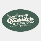 QUIDDITCH™ Recruitment Poster Ovale Sticker (Voorkant)