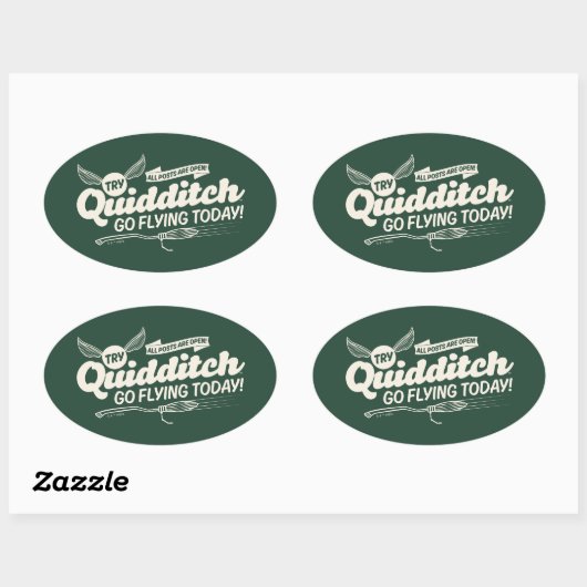 QUIDDITCH™ Recruitment Poster Ovale Sticker (Vel)