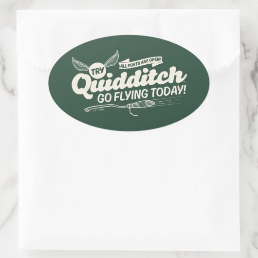 QUIDDITCH™ Recruitment Poster Ovale Sticker (Tas)