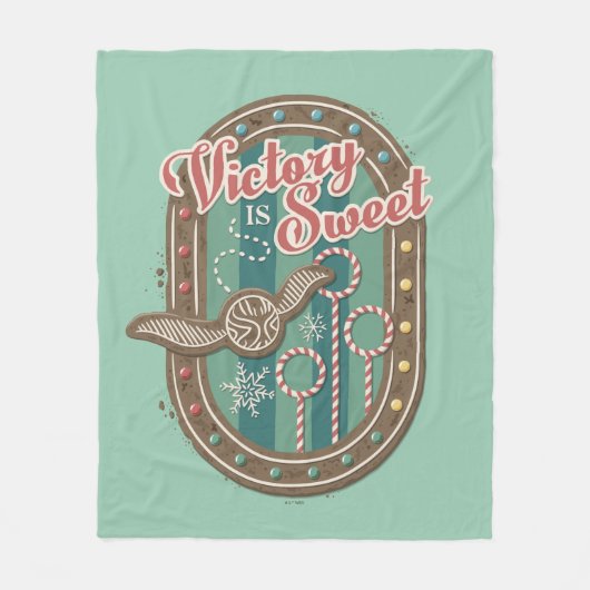 QUIDDITCH™ Victory is Sweet Holiday Cookie Graphic Fleece Deken (Voorkant)