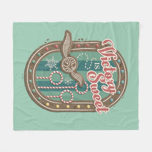 QUIDDITCH™ Victory is Sweet Holiday Cookie Graphic Fleece Deken (Voorkant (Horizontaal))
