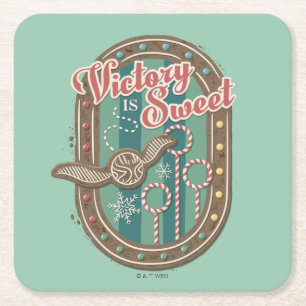QUIDDITCH™ Victory is Sweet Holiday Cookie Graphic Kartonnen Onderzetters