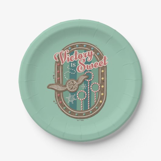 QUIDDITCH™ Victory is Sweet Holiday Cookie Graphic Papieren Bordje (Voorkant)