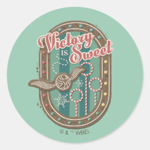 QUIDDITCH™ Victory is Sweet Holiday Cookie Graphic Ronde Sticker